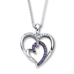 Purple Diamond Necklace, Rings Purple, Ruby Rings, Purple Diamond, Heart Necklace Diamond, Diamond Necklaces, Ruby Earrings, Necklaces Jewelry, Double Heart