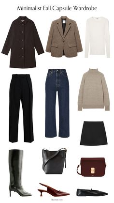 Minimalist Fall Capsule Wardrobe 2024 Capsule Wardrobe For Working Women, Minimalist Fall Outfit, Paris April, Trendy Overalls, Stile Blair Waldorf, Capsule Wardrobe Basics, Thanksgiving Outfit Ideas, What To Wear Fall