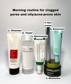 @watermelonsugarskin Acne Prone Skincare Routine, Combination Skin Care Routine, Skincare For Combination Skin, Haut Routine, Korean Beauty Secrets, Oily Skin Care Routine, Diy Skin Care Routine