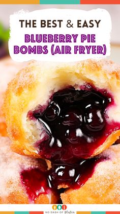 Blueberry Pie Bites, Blueberry Filling Desserts, Kolache Recipes, Air Fryer Doughnut Recipe, Blueberry Pie Filling Recipes, Blueberry Baking, Air Fryer Blueberry, Easy Blueberry Pie, Blueberry Desserts Recipes