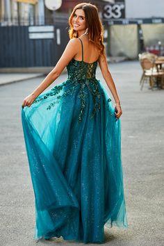 Classic Match: Whether you are dressing for a wedding party, prom,evening party or other formal party, this sophisticated long maxi prom dress will be your lovely partner. Fabric: Polyester, highlighting feminine morbidezza and grace Tips: Recommended hand wash seperately in cold water, dry clean is also available. Teal A Line Prom Dress, Prom Dresses Western, Western Prom Dresses Country, Protocol Dresses, Green Long Prom Dress, Dark Green Prom Dress, Colorful Prom Dresses, Cotillion Dresses, Prom Dresses Sparkly