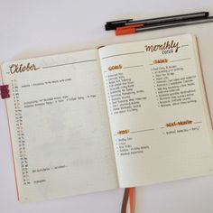 an open notebook with the contents of a planner