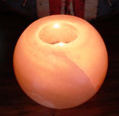 Salt Candle Holder - Round - SHAMTAM.COM Rock Candle Holder, Himalayan Salt Candle Holder, Himalayan Salt Candle, Salt Candle Holder, Salt Rock, Rock Candle, Salt Candle, Himalayan Rock Salt, Himalayan Salt Crystals