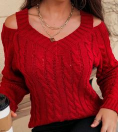 Cutout Sweater, Knit V Neck, Embroidery Sweater, Women Sweaters Winter, Women Sweaters, Crochet Woman, Cable Knit Sweater, Casual Style Outfits, Winter Sweaters