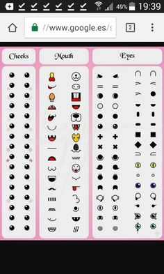 an image of different types of symbols on a cell phone