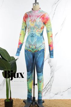 Bjux - Urban Chic Patchwork Half-Zip Skinny Jumpsuit with Turtleneck Jumpsuit With Turtleneck, Streetwear Jumpsuit, Patchwork Streetwear, Zipper Jumpsuit, Valentines Lingerie, Vintage Summer Dresses, Printed Summer Dresses, Jumpsuit Online, Playsuit Romper