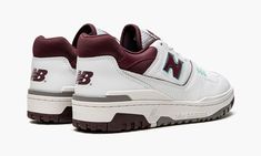 The New Balance 550 “Burgundy/Cyan” is yet another popular colorway of the vintage basketball and lifestyle shoe that returned in a big way in 2020.  The 550 was unearthed by Aime Leon Dore, the New York based clothing brand, back in 2020, and has since become one of New Balance’s most desirable sneakers, and for good reason.  The 550’s throwback design is timeless in every way possible.  Here, the “Burgundy/Cyan” features a white perforated leather construction.  A contrasting burgundy leather Adidas 550, Red New Balance, New Balance 550s, 70s Converse, Adidas Campus 80s, Nike X Travis Scott, Ugg Ultra Mini, Converse Run Star Hike, Balance 550