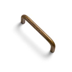 a wooden handle on a white background