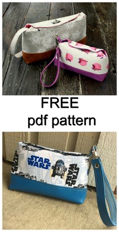 the free pattern for this star wars pencil case is easy to sew and can be used as a purse or cross - body bag