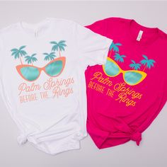 Get ready to soak up the sun in style with our collection of Palm Springs-themed bachelorette party apparel! Our trendy and stylish tees feature vibrant colors and playful graphics inspired by the iconic Palm Springs vibe, making our apparel the perfect way to show your love for this desert oasis. 4.2 oz./yd² (US) 7 oz./L yd (CA), 100% airlume combed and ringspun cotton, 32 singles Ash is 99/1 airlume combed and ringspun cotton/polyester Retail fit Unisex sizing Coverstitched collar and sleeves Shoulder-to-shoulder taping Side seams Tear away label RETURNS & EXCHANGES : These items are NON returnable as we print on demand. Due to the custom printing, we are unable to return or exchange. If you have any questions at all before ordering, please call, live chat, or email us! We are sure you w Trendy Summer T-shirt For Bachelorette Party, Casual Summer Tops For Bachelorette Party, Summer Bachelorette Party T-shirt With Letter Print, Casual Graphic T-shirt For Bachelorette Party, Casual Graphic Print T-shirt For Bachelorette Party, Cotton Graphic Print T-shirt For Bachelorette Party, Summer Crew Neck T-shirt For Bachelorette Party, Casual T-shirt For Bachelorette Party In Summer, Casual Summer T-shirt For Bachelorette Party