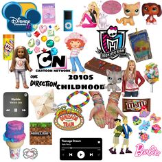 various toys and stickers are shown in this advertisement