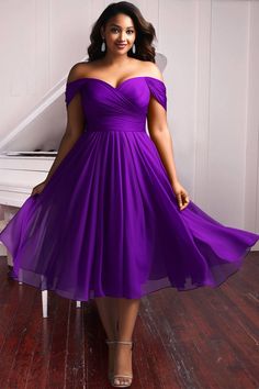 Wedding Reception Dress For Bride Purple, Short Bridesmaids Dresses, Short Purple Formal Dresses, Lavender African Dress, Purple Gowns Elegant, Plus Size Purple Dress, Purple Wedding Dress Plus Size, Formal Wedding Guest Dress Plus Size, Purple Mother Of The Bride Dresses