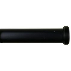 a black plastic tube on a white background