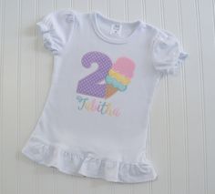 Ice Cream Cone Shirt, Ice Cream Party, Ice Cream Shirt, Sweet One Party, Applique Shirt, Birthday Ice Cream, Ice Cream Birthday, Sweet Shoppe, Summer Party, Girls Birthday Shirt, Sweet One Birthday, Girls Ice Cream, Birthday Sweet One ** My turnaround time is currently 7-10 BUSINESS days, plus shipping time. If you need your order sooner, please message me and I will try my best to accommodate. ** Please include your Little One's name and birthday age upon checkout. If you would like a boy versi Cute Multicolor Party Tops, Sweet T-shirt For Summer Birthday, Pink Birthday Shirt For Summer, Sweet Summer Birthday T-shirt, Pink Summer Birthday Shirt, Cute Short Sleeve Birthday Shirt, Cute Long Sleeve Birthday Shirt, Long Sleeve Summer Shirt For Birthday, Long Sleeve Summer Tops For Birthday