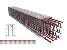 a large metal structure with red scaffoldings on the sides and two rows of bars attached to it