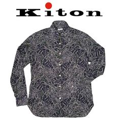 Kiton Botanical Print Casual Shirt Navy / olive - white  Medium Brand New with Tag   Kiton's shirts are a masterpiece of sartorial art. They're styled from the finest fabrics produced exclusively in northern Italy.  Artisanal shirt-makers proudly complete each step by hand so as to ensure the wearer more freedom of movement. This traditional process is softer than machine-stitching and makes the shirt exceptionally comfortable and durable. Each design requires 22 hand-stitched procedures to achi Machine Stitching, Shirt Maker, Northern Italy, Botanical Print, Fine Fabric, Casual Shirt, Botanical Prints, Hand Stitched, Casual Shirts