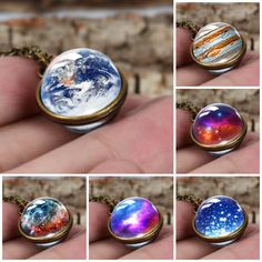 Fashion Duplex Planet Crystal Ball Glass Galaxy Necklace Valentine's Day Gift Brand new and high quality Color:As Picture Material: Alloy Size(approx): Length 50-55cm Pendant Diameter(approx): 16mm，20mm QTY:1 Pc Conversion: 1 inch = 25.4mm or 1mm = 0.0393 inch,1cm=10mm Package Included: 1Pcs Necklace PaymentDelivery detailsTerms of salesAbout usContact us Payment - We accept Paypal ONLY.  - Payment can be made via Paypal by credit card, debit card, bank account or e-check. Paypal will automate exchange currency for you if the listing is in another currency which differs from your home country.  - Payment must be made within 3 days after you win the item. if not, we will send you a mail to let you know . hope you could understand. Delivery details - Item will be sent within 24-48 Hours of P Galaxy Jewelry, Moon Space, Galaxy Necklace, Galaxy Pendant, Space Universe, Planet Necklace, Jewelry Staples, Coin Pendant Necklace, Valentines Necklace