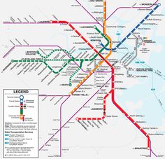 a map of the metro system with all its major stops and routes, including subways