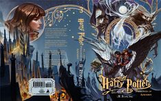 the cover for harry potter's illustrated book, with an image of hermi and hermi