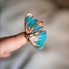 Copper jewelry butterfly ring gift to a woman Jewelry | Etsy Handmade Adjustable Butterfly Ring, Butterfly Open Ring Metal Gift, Butterfly Open Ring Gift, Turquoise Butterfly Jewelry For Gift, Unique Handmade Butterfly Ring, Turquoise Butterfly Jewelry For Gifts, Handmade Vintage Butterfly Ring For Gift, Vintage Handmade Butterfly Ring Gift, Handmade Vintage Butterfly Ring Gift