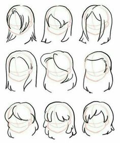 45 BASE DE DIBUJOS Girl Hair Drawing, Drawing Hairstyles, How To Draw Anime, Animation Drawing, Drawing Hair Tutorial, Body Base Drawing, Girl Drawings, Hair Drawing