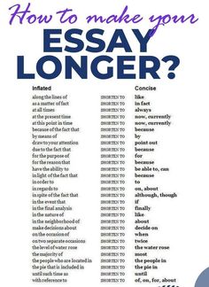 a poster with the words how to make your essay longer? on top of it