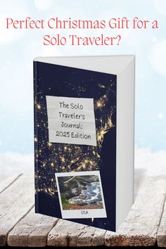 a book with the title perfect christmas gift for a solo traveler