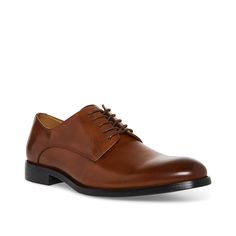 Steve Madden-Daedric Oxford Up your professional fit with tried-and-true style when you slip into the Daedric oxford from Steve Madden. Burshed leather and a classic look ensure a versatile add. Classic Leather Shoes For Derby, Fitted Derby Shoes With Brogue Detailing For Business Casual, Fitted Brogue Derby Shoes For Business Casual, Classic Fitted Leather Shoes For Derby, Fitted Oxford Derby For Semi-formal Occasions, Classic Fitted Dress Shoes For Derby, Classic Brown Oxfords For Business, Classic Brown Business Oxfords, Fitted Plain Toe Oxfords For Work