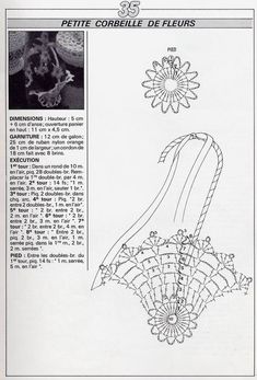 an article in a magazine about crochet with pictures of flowers and leaves on it