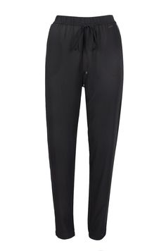 Black Black Drawstring Pants For Work, Black Tie Waist Loungewear Bottoms, Black Tie Waist Bottoms For Loungewear, Elegant Black Bottoms With Tie Waist, Chic Black Drawstring Pants, Chic Black Pants With Drawstring, Chic Black Bottoms With Drawstring, Blouse For Work, Newest Fashion Trends