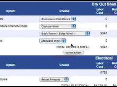 an image of a computer screen showing the details for different products and options to choose from