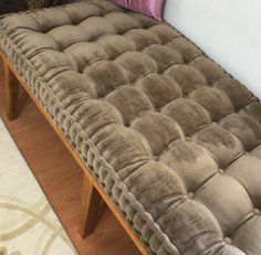 a bench made out of an old mattress