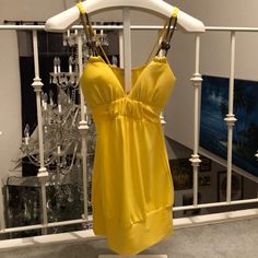 Beautiful Yellow Shirt With Metal Accents, Size Small, By Siren Lily, Padded Top, Banded Bottom, Double Straps In Back, Measuring Approximately 15-1/2” From Armpit To Armpit & 29-1/2” Long, Nwot Juicy Couture Clothes, Couture Clothes, Throwing Fits, Clothes Board, Padded Top, Future Clothes, I'm Broke, Yellow Shirt, Wardrobe Pieces