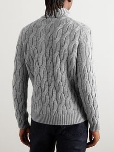 Incotex's sweater is knitted in a chunky cable stitch inspired by traditional Aran styles. It's made from Geelong wool – a fine, merino-like fibre – and has a narrow turtleneck which lends it well to layering. Wool Turtleneck Sweater, Sweater For Men, Cable Stitch, Summer Sunglasses, Wool Turtleneck, Loungewear Shorts, Short Suit, Mr Porter, Lightweight Jacket