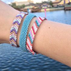 Waxed Bracelet, Thick String Bracelets, Friendship Bracelets Anklets, Homemade Bracelets With String, Cute Beach Bracelets, Wax String Bracelets, Embroidery String Bracelets, String Bracelets, Bracelets Preppy