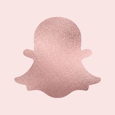 a pink snap icon on a light pink background in the shape of a person's head