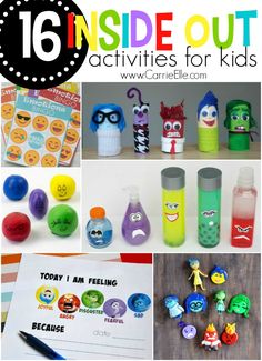 the inside out activities for kids to do with their own hands and feet, including water bottles