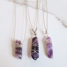 Natural Cotton Cord Necklace Amethyst Adjustable Lengths Water Friendly Amethyst- Spirituality, Wisdom, Clarity, Focus, Protection, Stress Relief Luxury Spiritual Amethyst Crystal Necklaces, Amethyst R Necklace, Cotton Cord Necklace, Cord Necklace, Natural Cotton, Jewelry Accessories, Amethyst, Pendant Necklace, Pendant