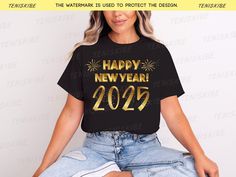 happy new year 2025 Shirts, 2025 New Year's Crew Shirt, New Year's Eve Shirts, Family Matching Shirts, Couple Shirts, Party Shirts 👕 THE SHIRTS that I offer, are: 👕 ✅ 100% combed ring-spun cotton ✅ Soft hand feel ✅ Fashion fit ✅ Narrow crew neck with 1x1 rib ✅ STANDARD 100 by OEKO-TEX® 📐 MEASURING YOUR SHIRT and how to determine what size you need: 📐 1️ Take a 👕 shirt 👕 of yours, spread it well on flat surface and measure: The width - approximately 1 inches below the armhole point across t New Year Vinyl Shirts, New Years Shirts 2022, New Year Theme Shirts, New Years Tshirts, New Years Shirts 2023, Matching Shirts Couple, New Years Eve Shirt, Family Matching Shirts, Crew Shirt