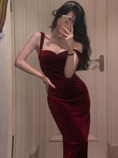 Sleeveless Velvet Dress, Velvet Party Dress, Velvet Prom Dress, Red Velvet Dress, فستان سهرة, Evening Dresses Elegant, Elegant Party, Women Vintage, Dark Academia