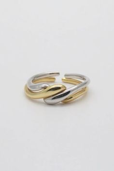 Gold and silver twisted ring, mixed metal jewlery inspo Gold Sterling Silver Rings With A Modern Twist, Gold Sterling Silver Promise Couple Rings, Metal Stackable Open Rings For Anniversary, Sterling Silver Couple Promise Rings, Promise Couple Rings In Gold And Sterling Silver, Open Couple Rings As Promise Ring, Gold Double Band Promise Ring, Anniversary Metal Open Ring, Love In Life