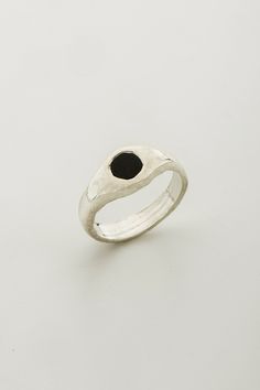 Gorgeous silver signet ring with round flat black onyx gemstone. This delicate ring transmitting power but keeps her strength as statement ring. It can be worn on any finger, but i really like her as a statement pinky ring. This silver delicate ring is hand crafted by me and the black part is black enamel. Available in all sizes and also in 14k gold. ♥ Sterling silver ring ♥ Round black onyx ring with flat profile ♥ Available also in 14k gold ♥ Available in all sizes ♥ Add a reusable ring sizer Signet Ring Silver, Onyx Signet Ring, Gold Pinky Ring, Silver Signet Ring, Black Onyx Ring, Onyx Gemstone, Onyx Ring, Ring Sizer, Pinky Ring