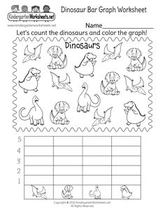 the dinosaur graph worksheet for preschool