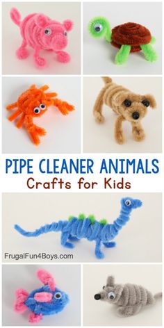 pipe cleaner animals for kids to make with pipe cleaner and other crafting supplies that they use