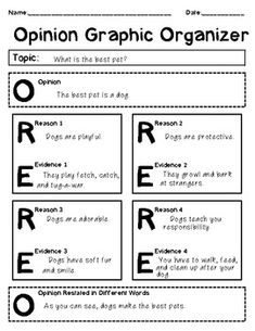 an open - ended graphic organizer is shown with the words opinion and opinion in it