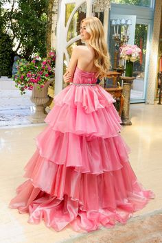 Ava Presley 29546 FALL 2024 Evening collection dress. Ruffle Ball Gown, Fairytale Prom, Pageant Dresses For Teens, Pageant Evening Gowns, Organza Styles, Tulle Ruffles, Ball Gown Dress, Sherri Hill Prom Dresses, Prom Dress Stores