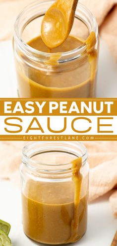 Whip up this easy peanut sauce recipe! It will become one of your go-to food condiments for dunking or drizzling. Rich and creamy with Thai-inspired flavors, this simple sauce idea is perfect for chicken satay, meatballs, and more! Satay Dipping Sauce, Low Sodium Peanut Sauce, Peanut Satay Sauce Recipe, Easy Satay Sauce, Peanut Butter Thai Sauce, Quick Peanut Sauce, Best Thai Peanut Sauce, Peanut Butter Sauce For Chicken, Peanut Butter Sauce Thai