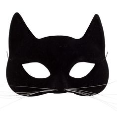 a black cat mask with long whiskers