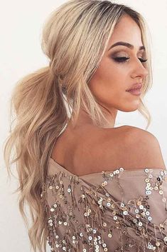 Cute Ponytail Hairstyles, Wavy Ponytail, Cute Ponytails, בר מצווה, Long Blonde, Low Ponytail, Hairstyles For Round Faces, Long Blonde Hair, Popular Hairstyles