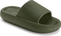 Amazon.com | Joomra Unisex Shower Slides Slippers for Womens Men Massage Foam Cushion Non-Slip Female Pillow House Pool Beach Spa House Garden Sandals for Ladies Male Sandalias Sandles Army Green 35-36 | Slides Pillow Slippers, Cloud Slides, Spa Slippers, Pool Outdoor, Shower Shoes, Winter Slippers, Slippers For Women, Slip And Fall, Barefoot Shoes